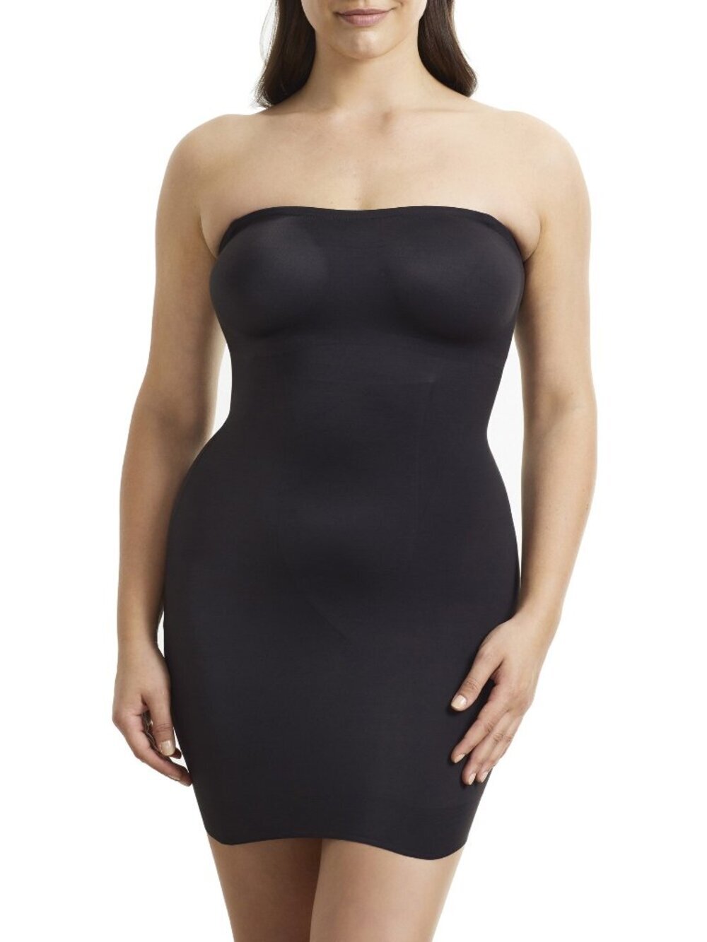 Cupid Intimates Sleek Essentials Strapless Shaping Slip - Black
